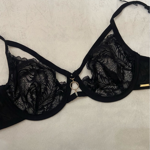 New! Bluebella fawn caged Black Lace Underwire Bra 1802 - Picture 12 of 14